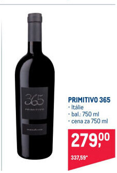 Víno Primitivo 365