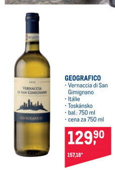 Víno Vernaccia di San Gimignano Geografico