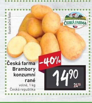 Česká farma Brambory konzumní rané