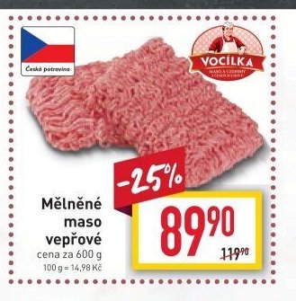 Mělněné maso vepřové