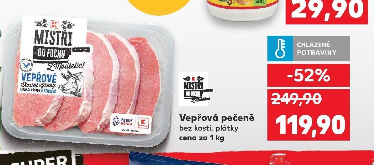 Vepřová pečeně bez kosti, plátky