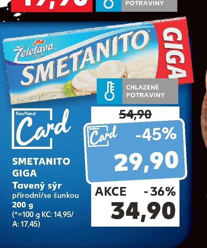 SMETANITO GIGA Tavený sýr