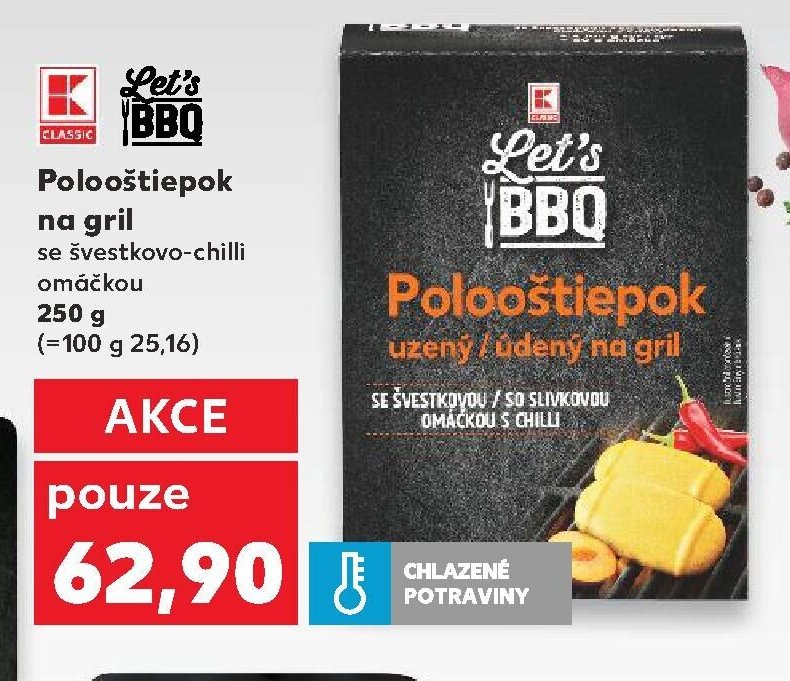 Let's BBQ Polooštiepok na gril se švestkovo-chilli omáčkou 250 g