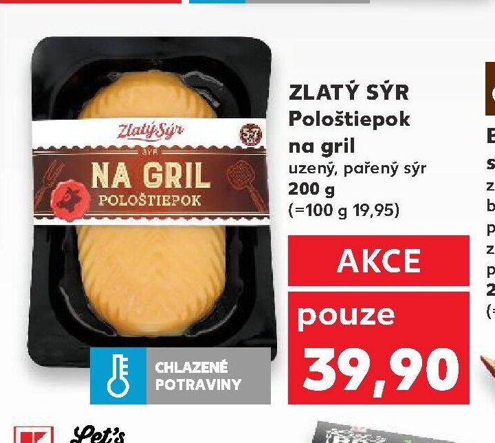 Zlatý sýr Polooštiepok na gril 200 g