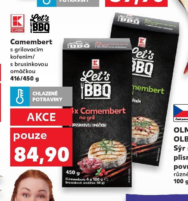 Let's BBQ Camembert s grilovacím kořením / s brusinkovou omáčkou 416/450 g