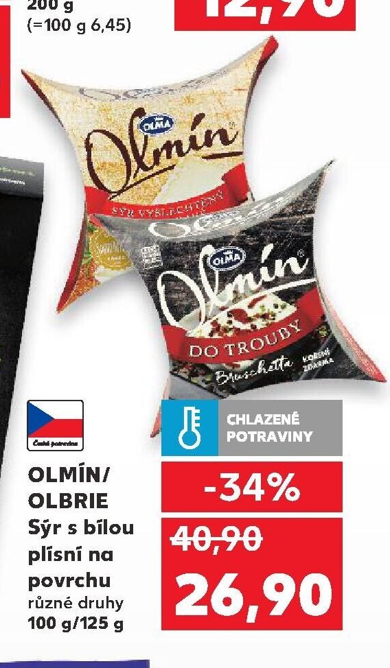 Olmín / Olbrie Sýr s bílou plísní na povrchu 100 g / 125 g