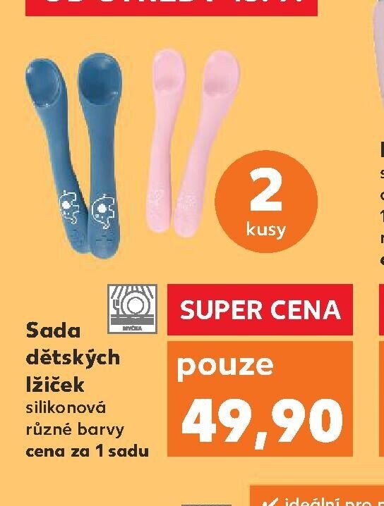 Sada dětských lžiček silikonová