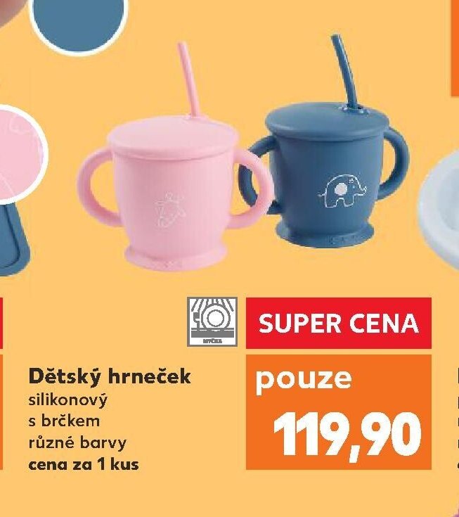 Dětský hrneček silikonový s brčkem