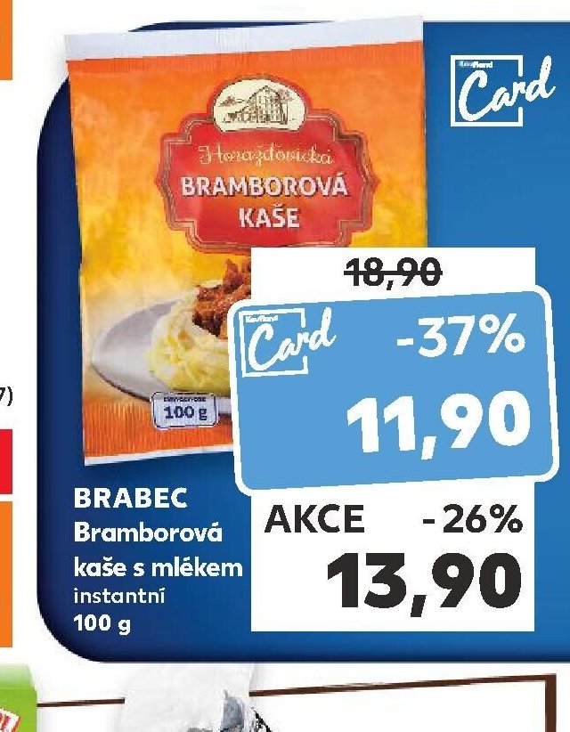 BRABEC Bramborová kaše s mlékem instantní 100 g