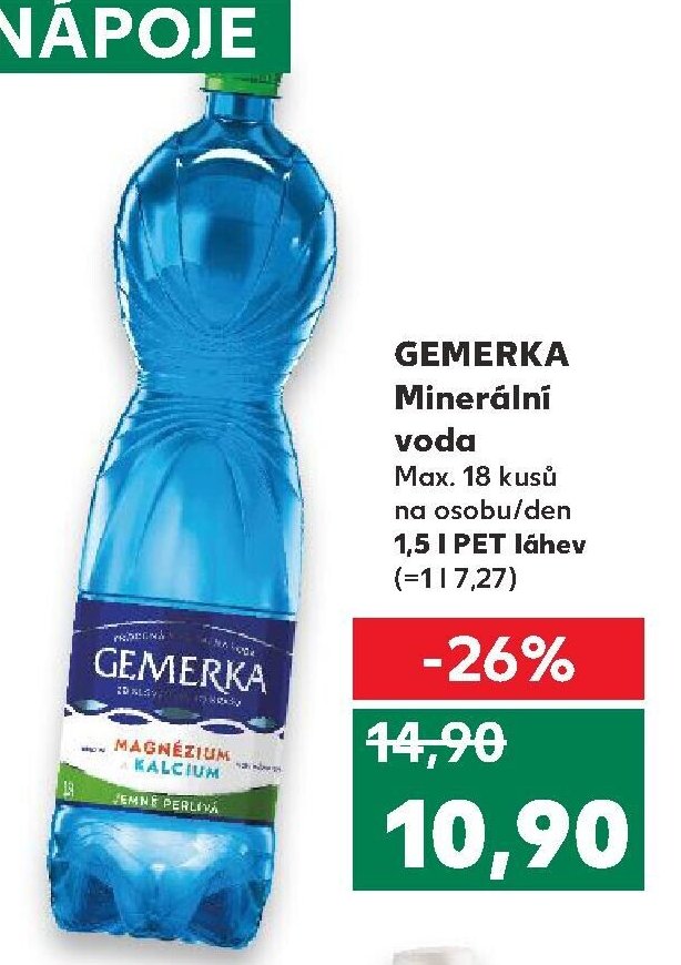 GEMERKA Minerální voda