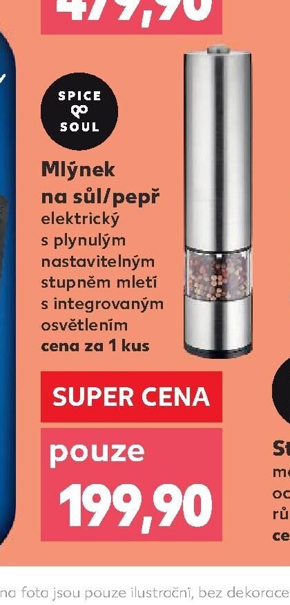 Mlýnek na sůl/pepř elektrický