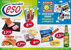 akční leták ESO MARKET 13.7.2022-24.7.2022