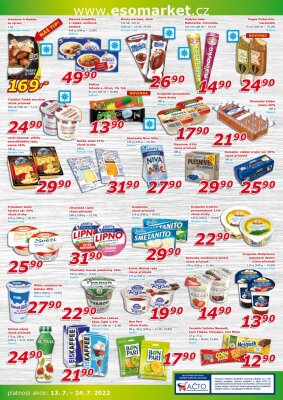 akční leták ESO MARKET 13.7.2022-24.7.2022