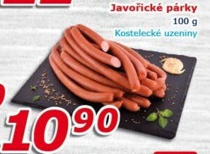 Párky javořické Kostelecké uzeniny