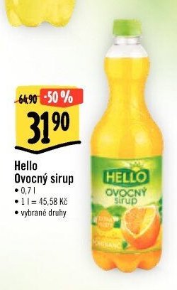 Hello Ovocný sirup