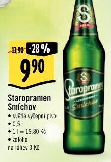 Pivo světlé výčepní 10° Smíchov Staropramen