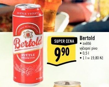 Pivo světlé výčepní Bertold