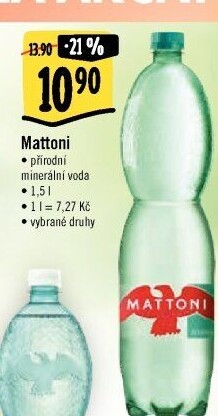 Přírodní voda Mattoni