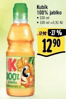 Šťáva ovocná 100% Kubík