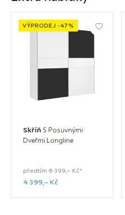 Skříň S Posuvnými Dveřmi Longline - Möbelix akcniletaky.com