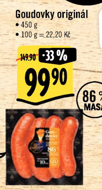 Klobása Goudovky Original Láďa Grileman Kostelecké uzeniny