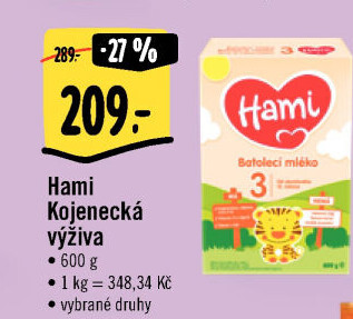 Kojenecká výživa Hami