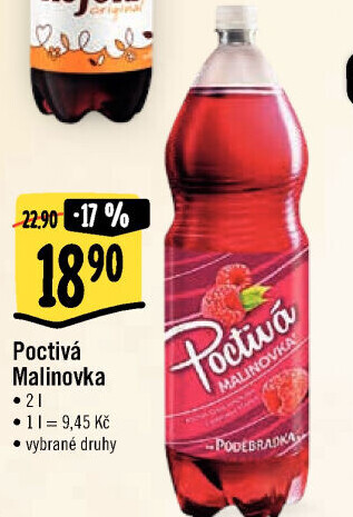 Limonáda Poctivá Poděbradka