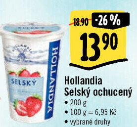 Ochucený jogurt selský Hollandia