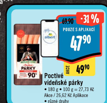 Párky vídeňské poctivé Kostelecké uzeniny