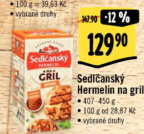 Sýr Hermelín na gril Sedlčanský