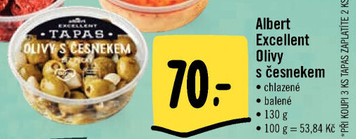 Tapas Olivy s česnekem Albert Excellent