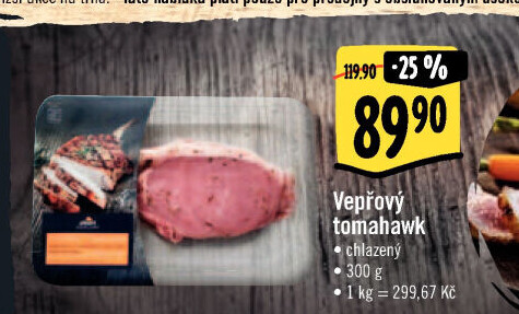 Vepřový steak tomahawk Albert Excellent