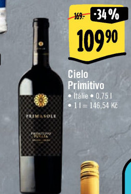 Víno Primitivo Primasole Cielo