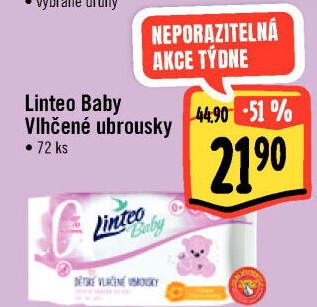 Vlhčené ubrousky dětské Linteo Baby