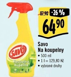 Čistič koupelen ve spreji Savo