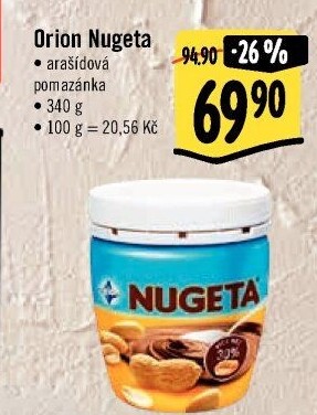 Čokokrém arašídový Nugeta Orion