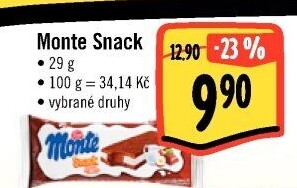Dezert mléčný Monte Snack Zott