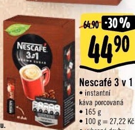 Instantní káva porcovaná 3v1 Nescafé