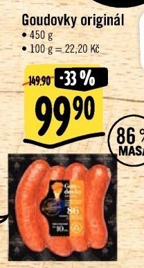 Klobása Goudovky Original Láďa Grileman Kostelecké uzeniny