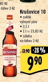 Pivo světlé výčepní Originál Královská 10° Krušovice