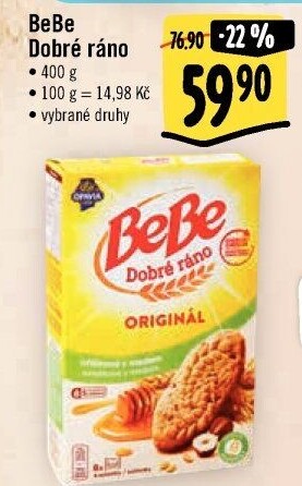 Sušenky BeBe Dobré ráno Opavia