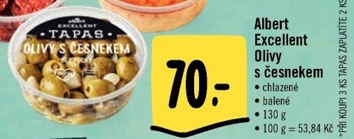 Tapas Olivy s česnekem Albert Excellent