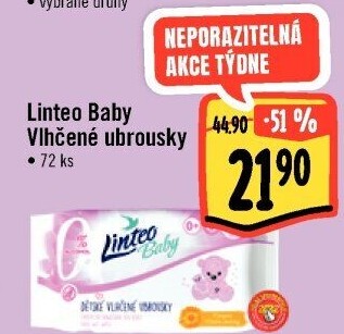 Vlhčené ubrousky dětské Linteo Baby