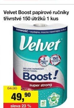 Papírové ručníky 3vrstvé Boost! Velvet