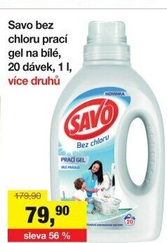 Prací gel bez chloru Savo