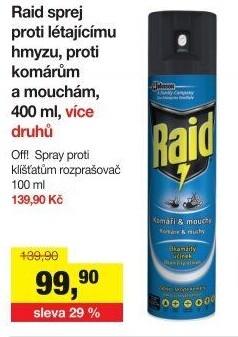 Přípravek proti létajícímu hmyzu sprej Raid