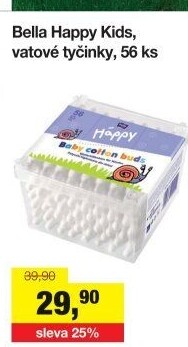 Vatové tyčinky dětské Háppy Bella