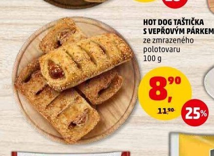 HOT DOG TAŠTIČKA S VEPŘOVÝM PÁRKEM
