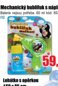 Mechanický bublifuk s náplní