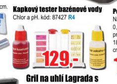 Kapkový tester bazénové vody